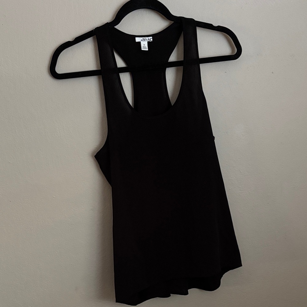 Abound Sheer Classic Black Tank Top size medium